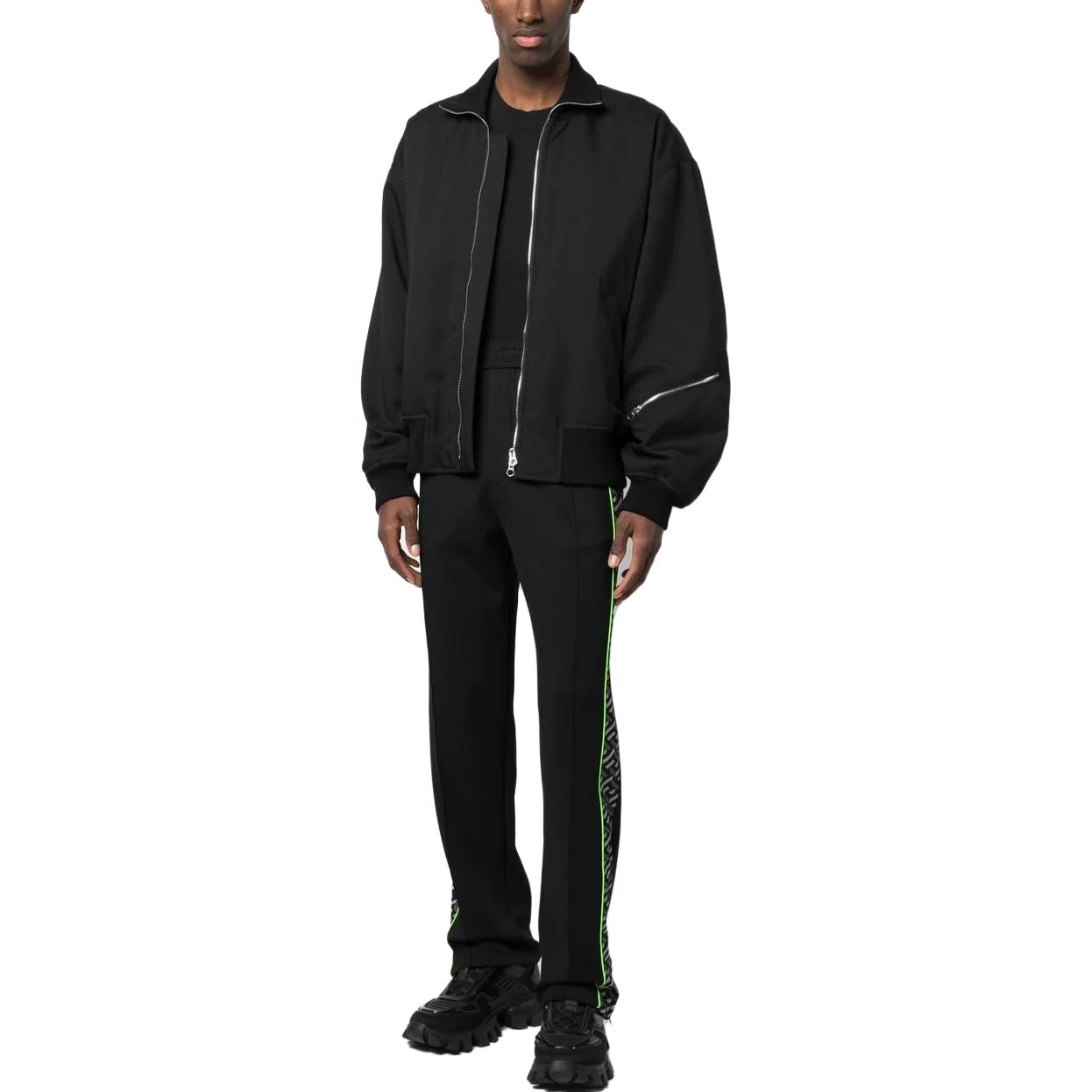 Lookbook VERSACE SS23  Black High-Waist Side Stripe Knit Track Pants 1007848-1A05640-5B970