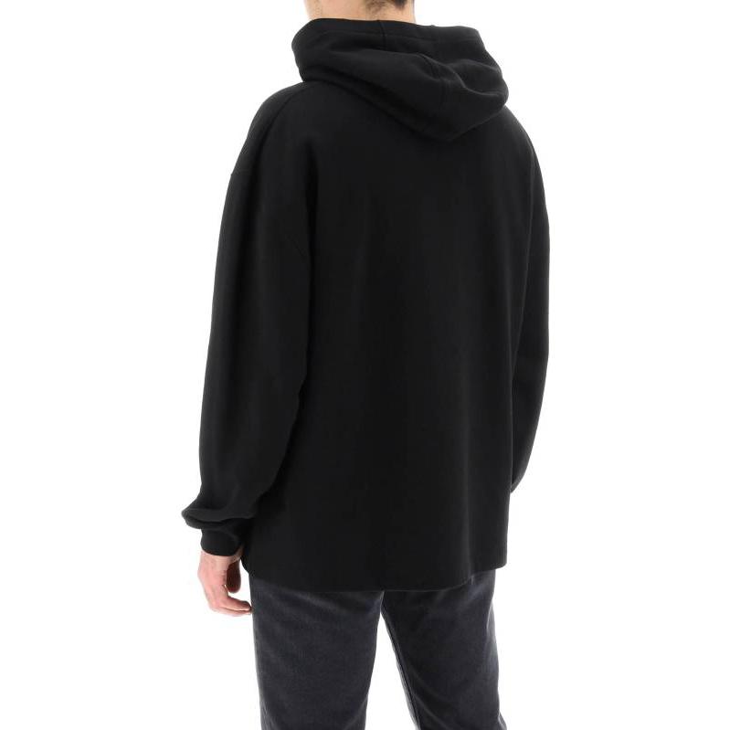 VERSACE SS23  Black Hooded Pullover Sweatshirt with Red Letter Print 1008065-1A05751-1B000 圖 4