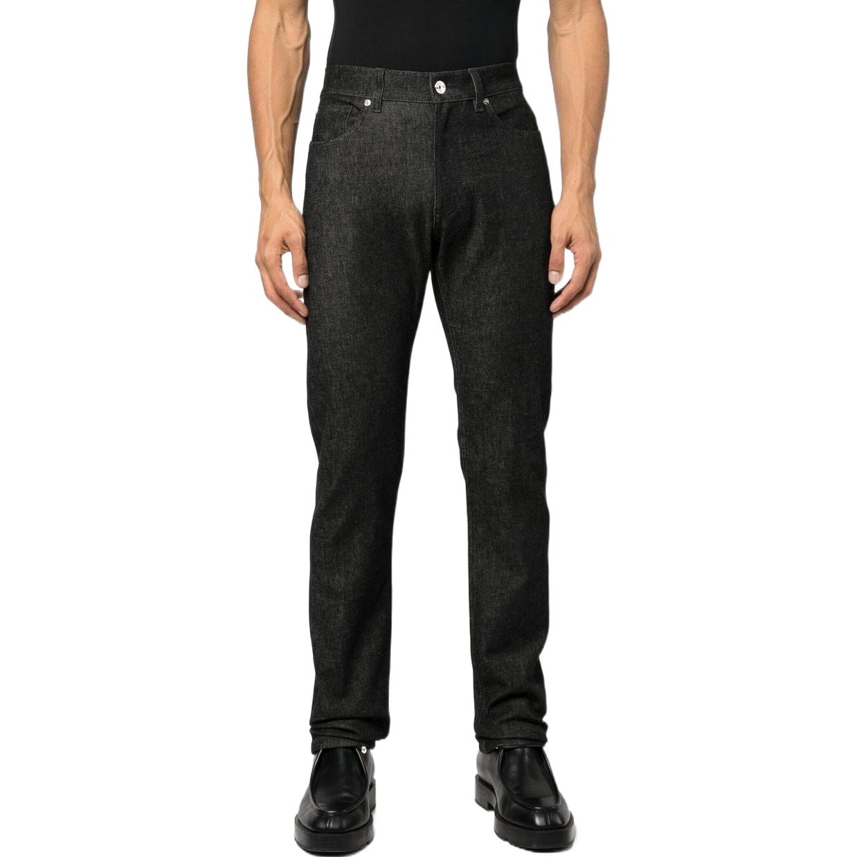 Lookbook VERSACE SS23  Black Jeans with Solid Logo Embellished Crystals. 1006078-1A06367-1D040