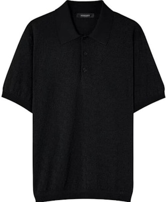 VERSACE SS23 黑色針織短袖 Polo 衫 1007765-1A05524-1B000 Buy VERSACE SS23 黑色針織短袖 Polo 衫 1007765-1A05524-1B000