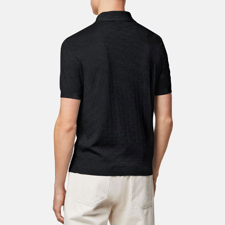 Purchase VERSACE SS23 黑色針織短袖 Polo 衫 1007765-1A05524-1B000