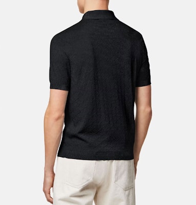 VERSACE SS23 黑色針織短袖 Polo 衫 1007765-1A05524-1B000 Purchase VERSACE SS23 黑色針織短袖 Polo 衫 1007765-1A05524-1B000