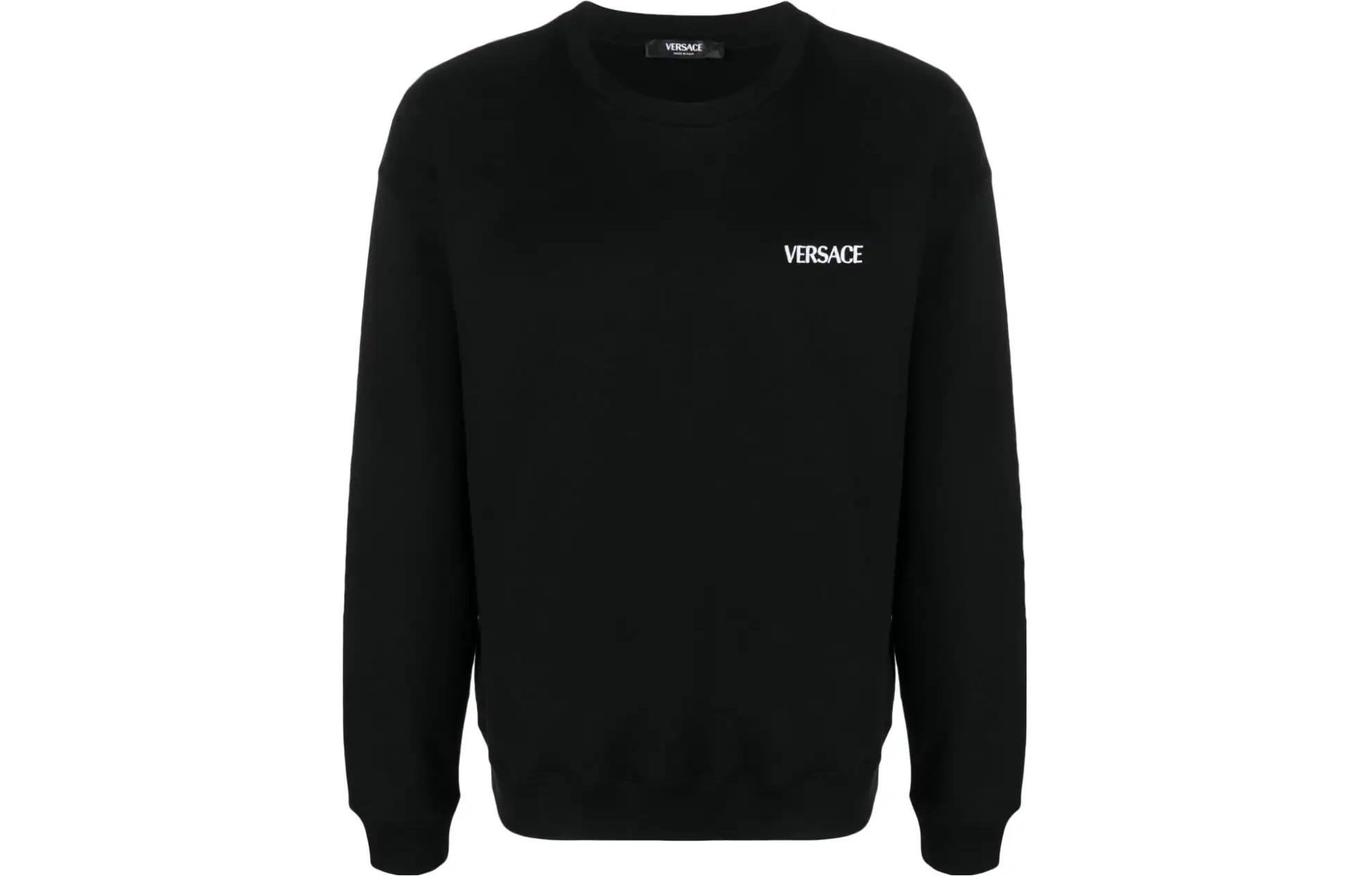 VERSACE SS23  Black Letter Print Crewneck Pullover Sweatshirt. 1012929-1A09339-2B510 圖 2
