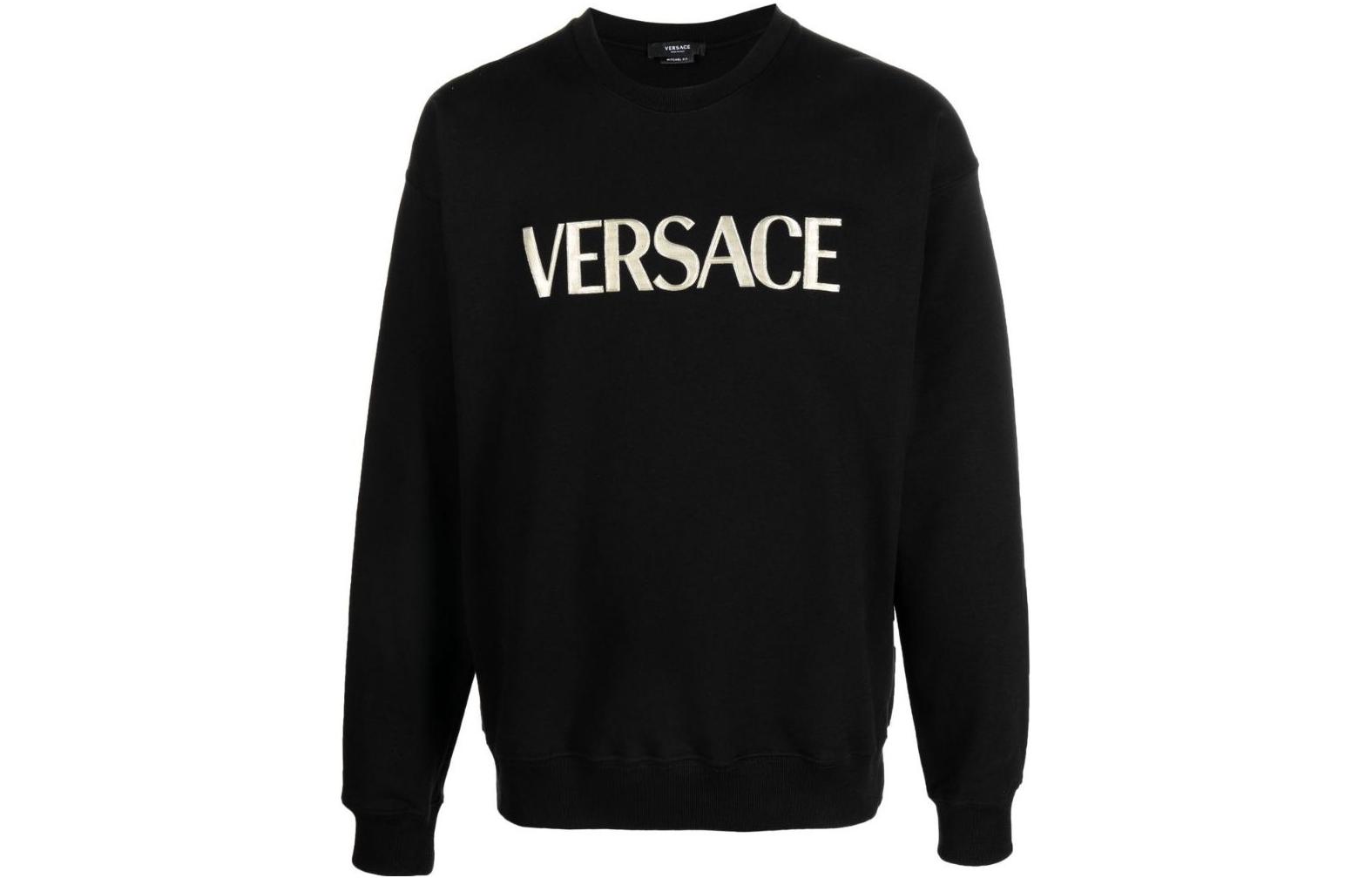 VERSACE SS23  Black Logo Embroidered Knit Sweater 1008543-1A06127-1B000 圖 2