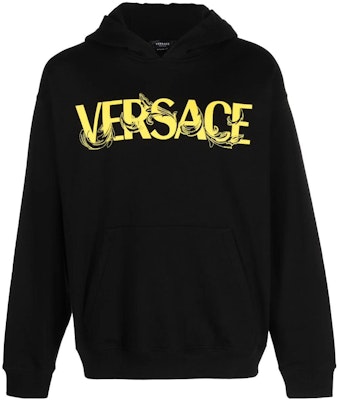 ヴェルサーチ SS23 ブラックロゴプリントフーディー 1010710-1A07769-1B000 Buy ヴェルサーチ SS23 ブラックロゴプリントフーディー 1010710-1A07769-1B000