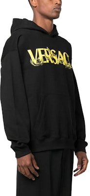 ヴェルサーチ SS23 ブラックロゴプリントフーディー 1010710-1A07769-1B000 Purchase ヴェルサーチ SS23 ブラックロゴプリントフーディー 1010710-1A07769-1B000