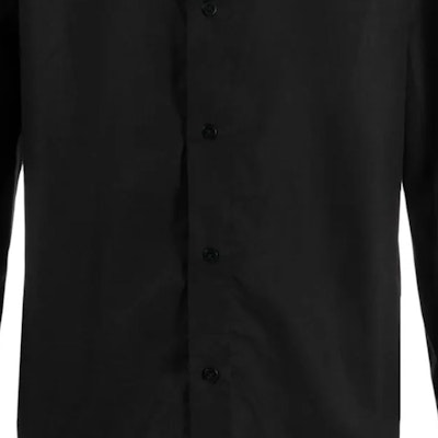 VERSACE SS23 Camisa Negra de Manga Larga con Diseño de Letras. 75GALYS-2CN00-2899 Sizing VERSACE SS23 Camisa Negra de Manga Larga con Diseño de Letras. 75GALYS-2CN00-2899