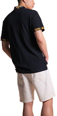 VERSACE SS23 Black Printed Short Sleeve Polo Shirt. 74GAGT1-8CJ01TB-899 Shop VERSACE SS23 Black Printed Short Sleeve Polo Shirt. 74GAGT1-8CJ01TB-899