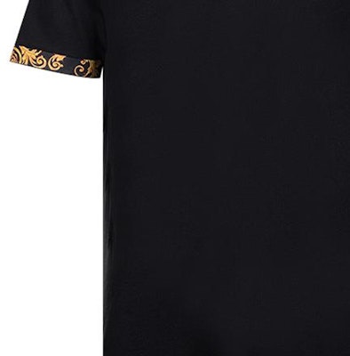 VERSACE SS23 Black Printed Short Sleeve Polo Shirt. 74GAGT1-8CJ01TB-899 Sizing VERSACE SS23 Black Printed Short Sleeve Polo Shirt. 74GAGT1-8CJ01TB-899