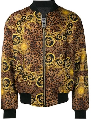 VERSACE SS23 黑色印花拉鍊長袖飛行夾克外套. C1GUA920-S0534-923 Order VERSACE SS23 黑色印花拉鍊長袖飛行夾克外套. C1GUA920-S0534-923