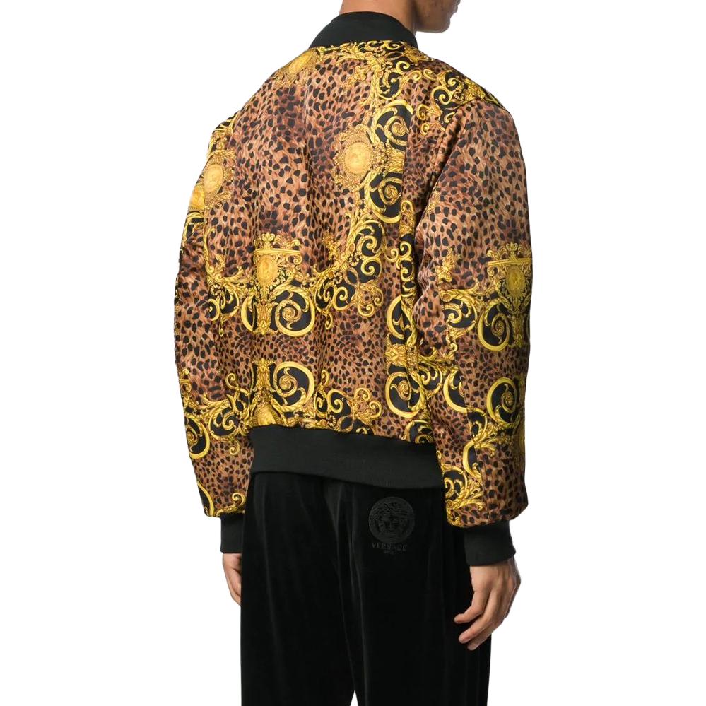 Purchase VERSACE SS23 黑色印花拉鍊長袖飛行夾克外套. C1GUA920-S0534-923