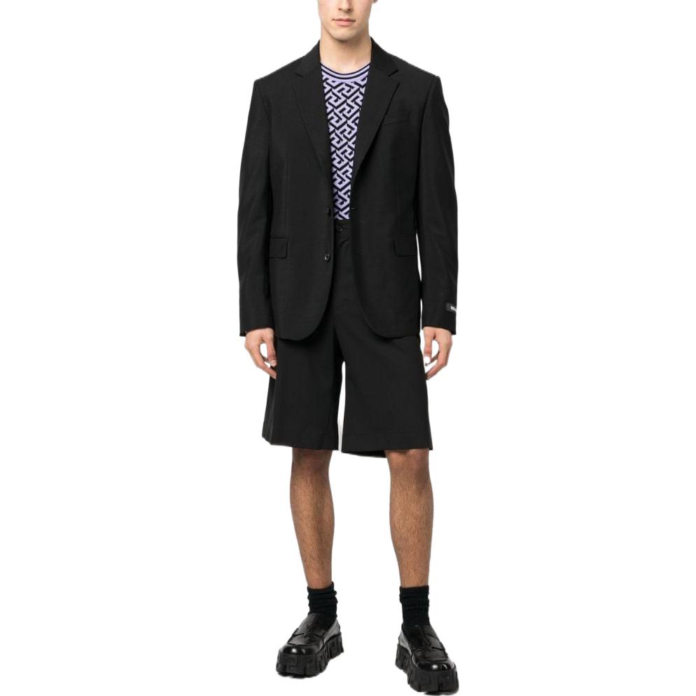 VERSACE SS23  Black Single-Breasted Blazer Jacket with Plain Lapel. 1006009-1A01698-1B000 圖 3