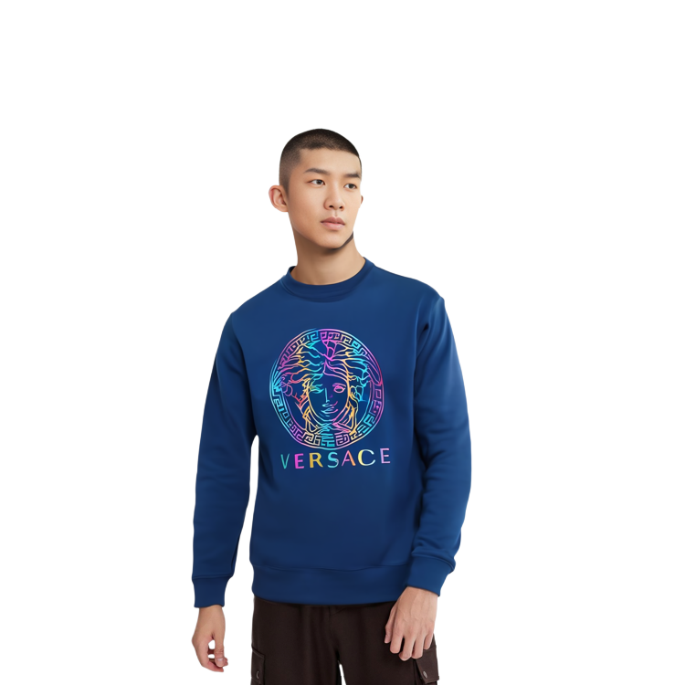 VERSACE SS23  Blue Letter Print Long Sleeve Sweatshirt. 1007216-1A05132-2UF10 圖 4