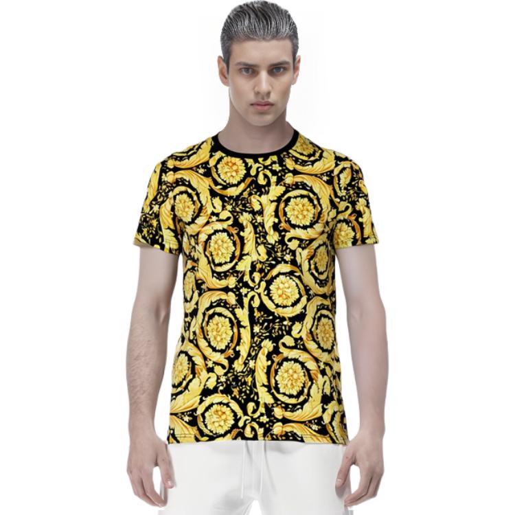 Details for VERSACE 2023春夏金色花卉印花圆领T恤 AGU03003-A233294-A7900