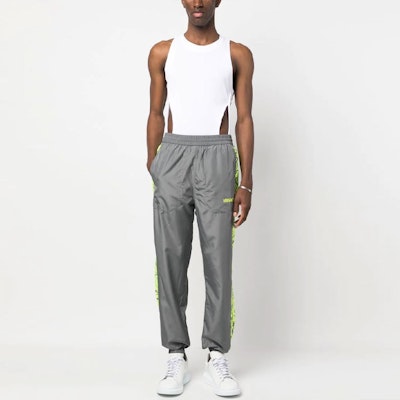 VERSACE SS23 Grey Joggers with Floral Logo Print. 1008148-1A05829-5E150 Lookbook VERSACE SS23 Grey Joggers with Floral Logo Print. 1008148-1A05829-5E150