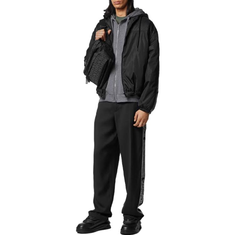 Lookbook VERSACE SS23  Grey Zip-Up Hoodie with Back Letter Print 1010682-1A07744-2ED40