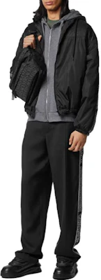 VERSACE SS23 Grey Zip-Up Hoodie with Back Letter Print 1010682-1A07744-2ED40 Lookbook VERSACE SS23 Grey Zip-Up Hoodie with Back Letter Print 1010682-1A07744-2ED40