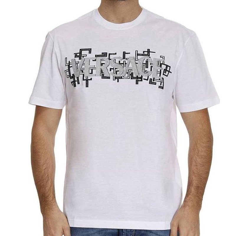 Versace SS23  Letter Print Crewneck T-Shirt White A76187-A201952-A98V