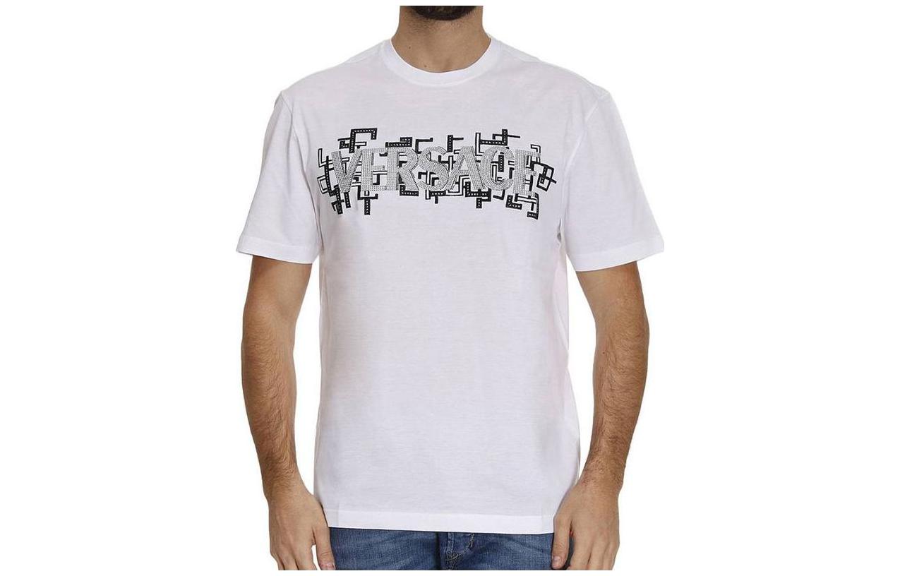 Versace SS23  Letter Print Crewneck T-Shirt White A76187-A201952-A98V 圖 2
