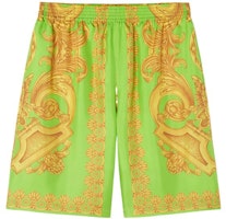 VERSACE SS23 Light Green Patterned Casual Shorts 1002476-1A05710-5Y250 VERSACE SS23 Light Green Patterned Casual Shorts 1002476-1A05710-5Y250