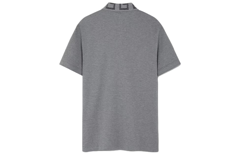 Lookbook 范思哲 SS23 徽标刺绣短袖马球衫 深灰色 A87402-1A06199-2EE70