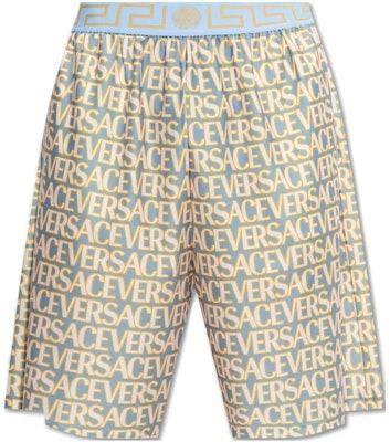 VERSACE SS23 Multicolor Logo Print Beach Shorts with Elastic Waistband 1003754-1A07863-5V510 Order VERSACE SS23 Multicolor Logo Print Beach Shorts with Elastic Waistband 1003754-1A07863-5V510
