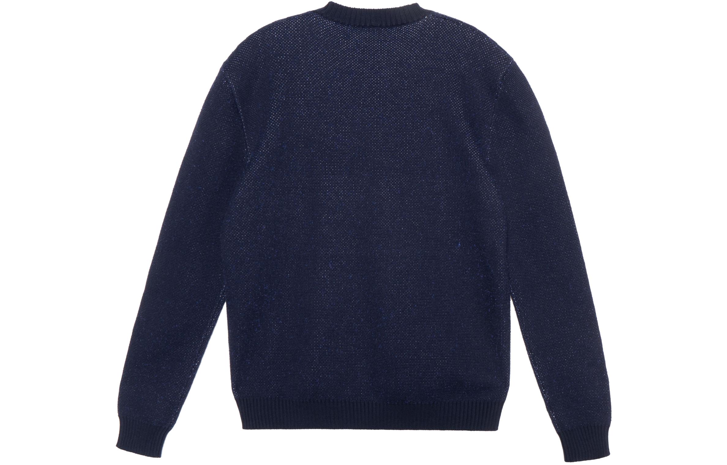 Lookbook VERSACE SS23 Suéter Azul Marino Estampado Letras Cuello Redondo Manga Corta 1007983-1A05698-2UF90