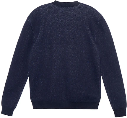 VERSACE SS23 Suéter Azul Marino Estampado Letras Cuello Redondo Manga Corta 1007983-1A05698-2UF90 Lookbook VERSACE SS23 Suéter Azul Marino Estampado Letras Cuello Redondo Manga Corta 1007983-1A05698-2UF90