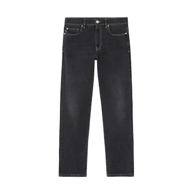 Versace SS23 Slim-Fit Grey Denim Jeans - Solid Color Casual Style 1007837-1A05762-1D490