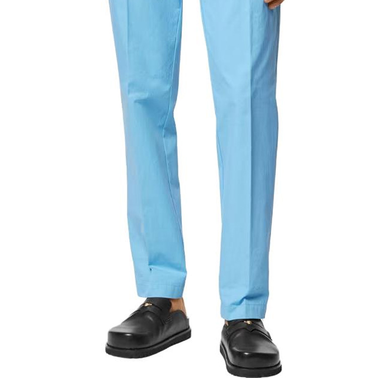 VERSACE SS23  Solid Straight-Leg Mid-Waist Casual Pants Blue 1010583-1A07474-1VA90 圖 6