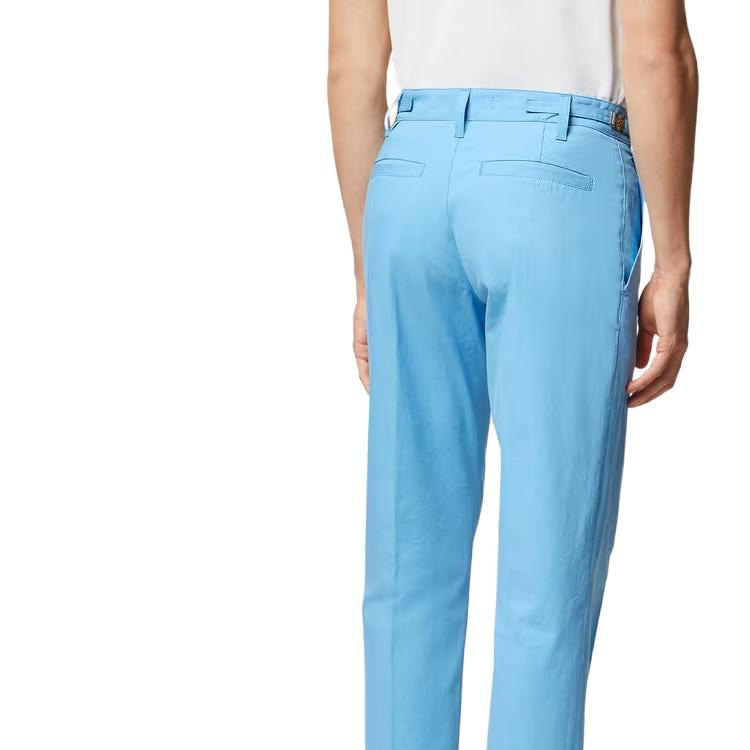 VERSACE SS23  Solid Straight-Leg Mid-Waist Casual Pants Blue 1010583-1A07474-1VA90 圖 7