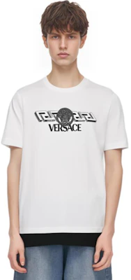VERSACE SS23 白色字母印花圖案短袖圓領T恤 1008461-1A06051-1W000 Details for VERSACE SS23 白色字母印花圖案短袖圓領T恤 1008461-1A06051-1W000