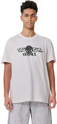 VERSACE SS23 白色字母印花圖案短袖圓領T恤 1008461-1A06051-1W000 Cheap VERSACE SS23 白色字母印花圖案短袖圓領T恤 1008461-1A06051-1W000