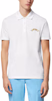 Lookbook VERSACE 2023春夏 白色純色刺繡字母Polo衫 1010639-1A07698-1W000