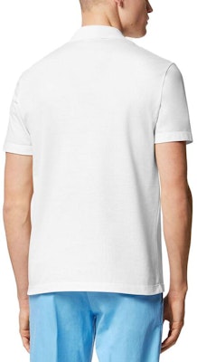 ヴェルサーチ SS23 ホワイトポロシャツ 無地 エンブロイダリーロゴ入り 1010639-1A07698-1W000 Shop ヴェルサーチ SS23 ホワイトポロシャツ 無地 エンブロイダリーロゴ入り 1010639-1A07698-1W000