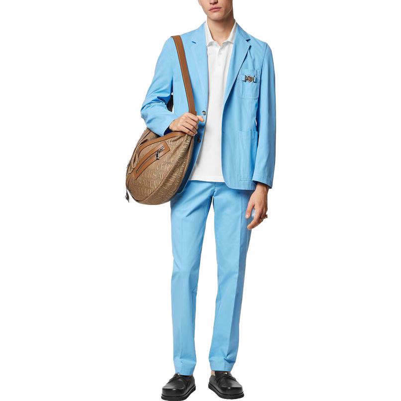 Purchase ヴェルサーチ SS23 ホワイトポロシャツ 無地 エンブロイダリーロゴ入り 1010639-1A07698-1W000