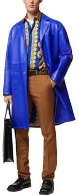 VERSACE SS23 Kemeja Lengan Panjang Corak Abstrak Lelaki Biru Emas 1008574-1A06149-5U670 Lookbook VERSACE SS23 Kemeja Lengan Panjang Corak Abstrak Lelaki Biru Emas 1008574-1A06149-5U670