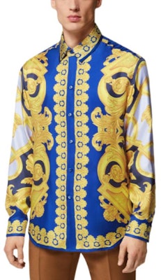 VERSACE SS23 Kemeja Lengan Panjang Corak Abstrak Lelaki Biru Emas 1008574-1A06149-5U670 Shop VERSACE SS23 Kemeja Lengan Panjang Corak Abstrak Lelaki Biru Emas 1008574-1A06149-5U670