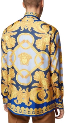 VERSACE SS23 Kemeja Lengan Panjang Corak Abstrak Lelaki Biru Emas 1008574-1A06149-5U670 Purchase VERSACE SS23 Kemeja Lengan Panjang Corak Abstrak Lelaki Biru Emas 1008574-1A06149-5U670