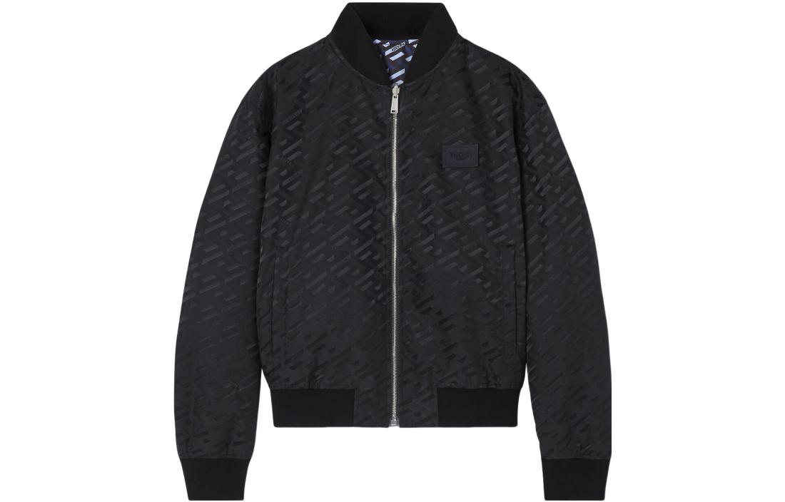 Order VERSACE SS23 全版印花黑色飛行外套 1008620-1A06201-5U680