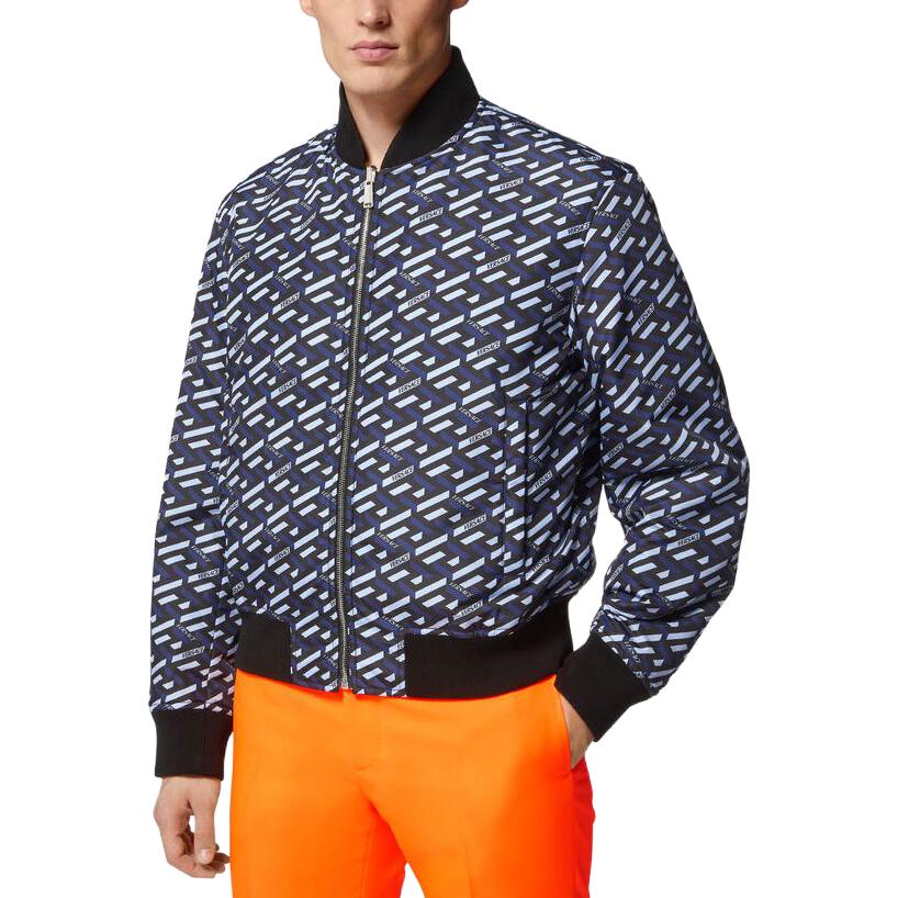 Purchase VERSACE SS23 全版印花黑色飛行外套 1008620-1A06201-5U680