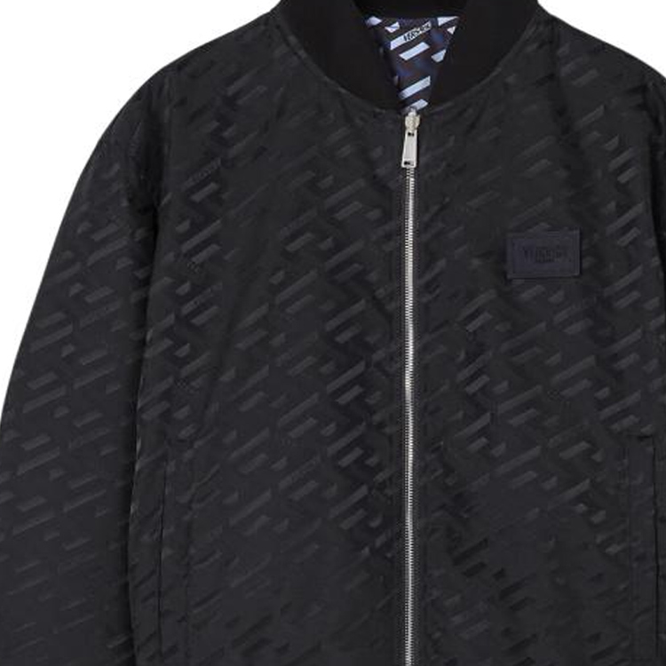 Sizing VERSACE SS23 全版印花黑色飛行外套 1008620-1A06201-5U680