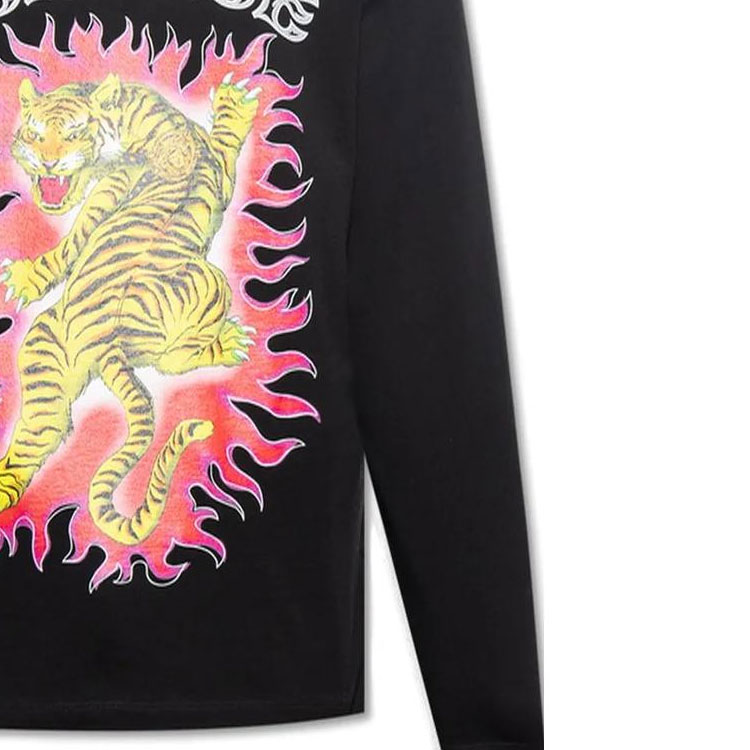 Details for Versace SS23 字母動物印花長袖T恤 黑色 (). 1010635-1A07694-1B000