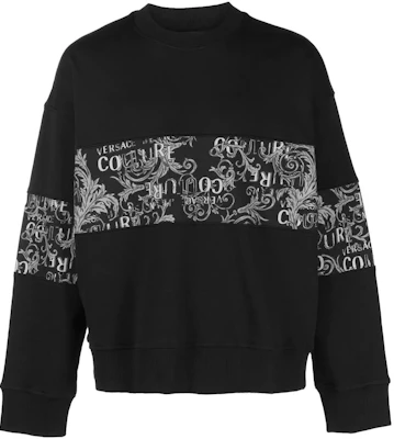 范思哲 SS23 巴洛克印花黑色长袖圆领卫衣 74GAI309-FS063-899 Buy 范思哲 SS23 巴洛克印花黑色长袖圆领卫衣 74GAI309-FS063-899