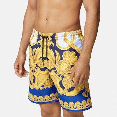 VERSACE SS23 Baroque Print Drawstring Shorts Men’s Blue 1002517-1A06328-5U670 Purchase VERSACE SS23 Baroque Print Drawstring Shorts Men’s Blue 1002517-1A06328-5U670