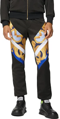 Versace SS23 巴洛克印花運動針織長褲 黑色 1008618-1A06205-5U670 Shop Versace SS23 巴洛克印花運動針織長褲 黑色 1008618-1A06205-5U670