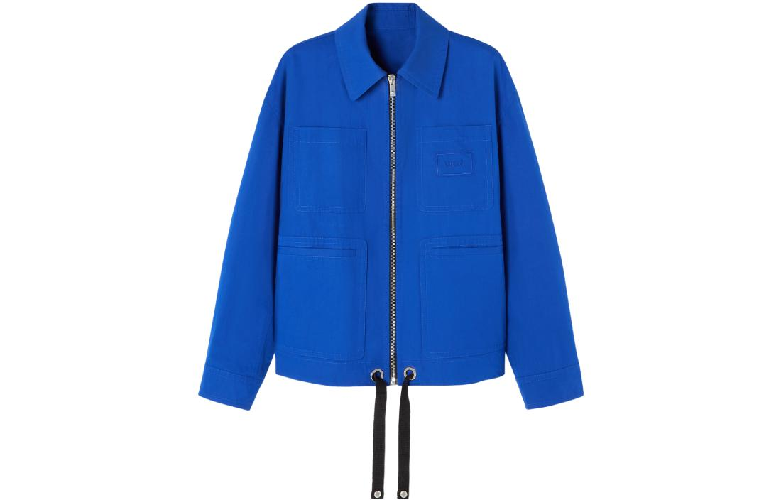 Versace SS23 Blue Solid Color Zip-Up Jacket for Men 1009014-1A05964-1UF20