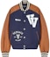 Order VERSACE SS23 Brown Patchwork Logo Embroidered Varsity Bomber Jacket Men. 1007449-1A05273-2UG50