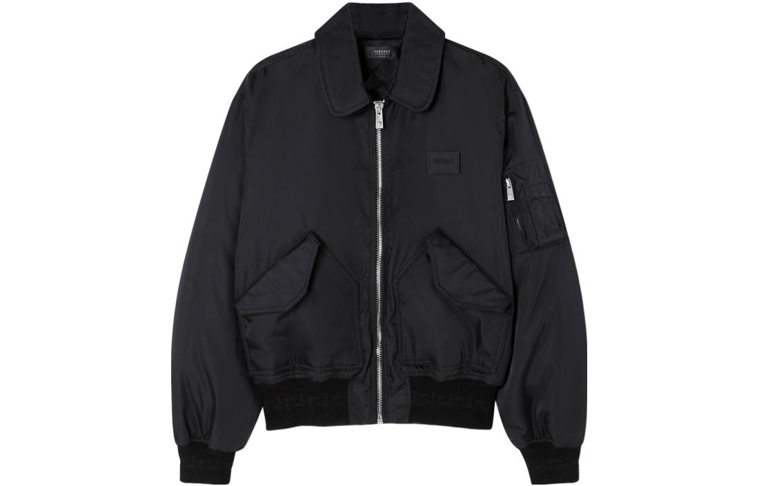 VERSACE SS23 Cartoon Print Embroidered Long Sleeve Jacket Black Men. 1009293-1A06732-1B000