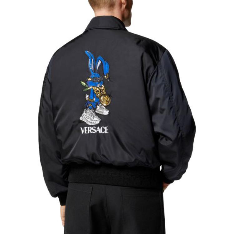 VERSACE SS23 Cartoon Print Embroidered Long Sleeve Jacket Black Men. 1009293-1A06732-1B000 圖 3